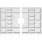 Ekena Millwork Beaux Architectural Grade PVC Ceiling Medallion, 20"W x 13 3/8"H x 3"ID x 7"C x 1"P, Two-Piece CMP20X13BX2-03000 - alternate 1